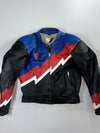 Vanucci Lightning Bolt Racing Leather Jacket Padded (S)