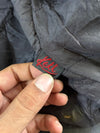 Kett Black Leather Cafe Racer Jacket with Red Stripe (L)