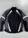 Black/Grey Textile Motorcycle Jacket Padded (XL)