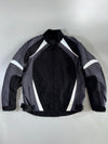 Black/Grey Textile Motorcycle Jacket Padded (XL)