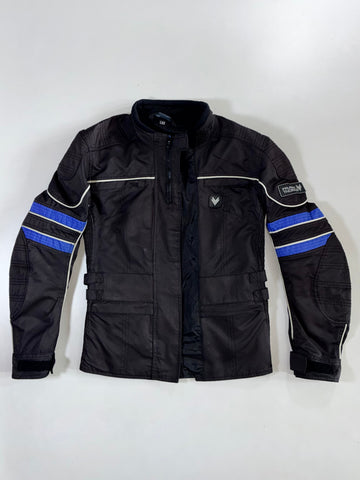 Frank Thomas Black/Blue Textile Motorcycle Jacket Padded (XS)
