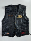 Canyon Creek Patchwork Leather Biker Vest (L)