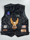 Canyon Creek Patchwork Leather Biker Vest (L)