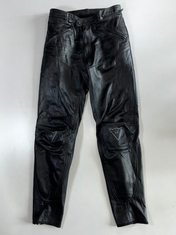 Dainese Touring Black Leather Motorcycle Pants Knee Padded (W:32|L:46)