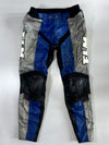 FLM Blue/Grey/Black Racing Leather Pants Knee Padded (W:38|L:42)