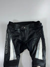 Probiker Black/White/Grey Racing Leather Pants (W:34|L:39)