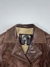 Simard & Voyer Brown Leather Belted Jacket Women’s(S)