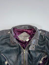 Private Grey Two-Tone Leather/Suede Jacket (L)