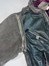 Private Grey Two-Tone Leather/Suede Jacket (L)