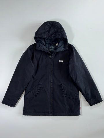 Levi’s Black Hooded Parka Jacket (M)