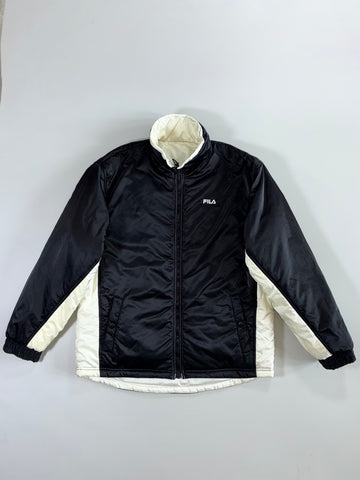 Fila White Reversible Puffer Jacket (XL)