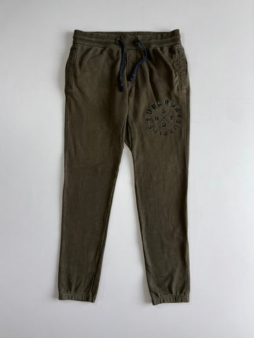 Superdry Surplus Goods Olive Green Fleece Joggers (W:35) (L:42.5)