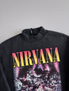 Nirvana Band Photo Graphic Mock Neck Sweatshirt (S)