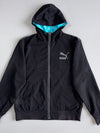Puma Black Track Jacket w/ Teal Lined Hood (M)
