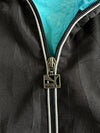 Puma Black Track Jacket w/ Teal Lined Hood (M)