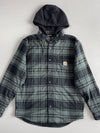 Carhartt Rugged Flex Plaid Flannel Hooded Shirt Jacket (XL/2XL)