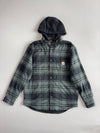 Carhartt Rugged Flex Plaid Flannel Hooded Shirt Jacket (XL/2XL)