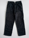 Common Need Black Double-Knee Carpenter Pants (W:30) (L:40)