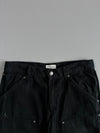 Common Need Black Double-Knee Carpenter Pants (W:30) (L:40)