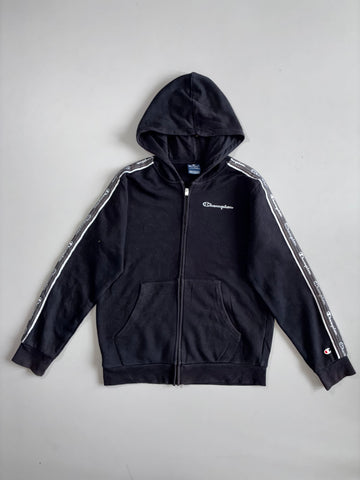 Champion Black Taped Logo Zip Hoodie (S)