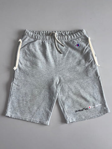 Off-White c/o Champion Grey Sweat Shorts (W:32) (L:22)