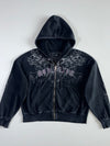 House “Romantic” Rhinestone Gothic Hoodie (S/M)