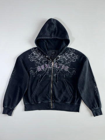 House “Romantic” Rhinestone Gothic Hoodie (S/M)
