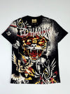 Vintage Ed Hardy All over Rhinestone Tiger & Eagle Tee (M/L)