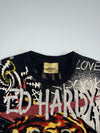 Vintage Ed Hardy All over Rhinestone Tiger & Eagle Tee (M/L)
