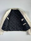 Distressed White Leather Moto Jacket (M)