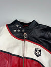 Harro Tricolor Leather Racing Jacket — Made in Germany (XXS)