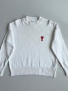 Ami de Coeur Logo Knit Sweater – White (L)