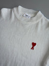 Ami de Coeur Logo Knit Sweater – White (L)