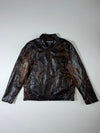 Carbon Distressed Faux Leather Jacket (L)