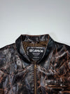 Carbon Distressed Faux Leather Jacket (L)