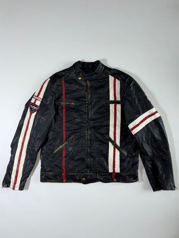 Blend Vintage Racing Jacket — Red/White Stripe (L)