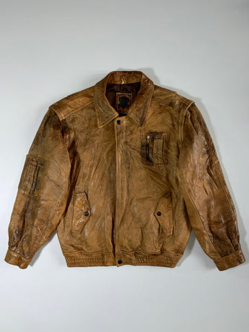 Sardar London Distressed (Detechable Arms) Leather Jacket (M/L)