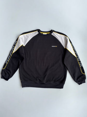 Reebok | Black White Yellow Colorblock Sweatshirt | (M/L)