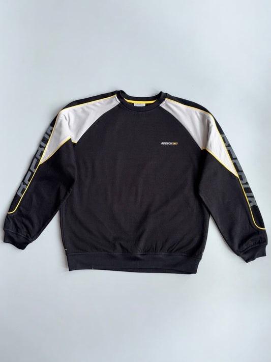 Reebok | Black White Yellow Colorblock Sweatshirt | (M/L)