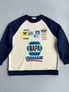 Nascar | Cream Navy Racing Graphic Sweatshirt | (XL)