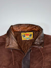ROK Paris Tri-Tone Colorblock Leather Bomber Jacket (XL)