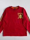 Pansion Fleur-de-Lis Embroidered Longsleeve Tee Red (L)