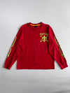 Pansion Fleur-de-Lis Embroidered Longsleeve Tee Red (L)