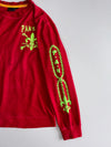 Pansion Fleur-de-Lis Embroidered Longsleeve Tee Red (L)