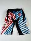 Alpinestars Moto Shorts — Red/Blue Geometric (W:28|L:22)