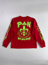 Pansion Fleur-de-Lis Embroidered Longsleeve Tee Red (L)