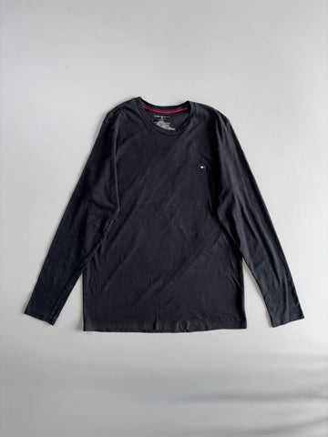 Tommy Hilfiger Small Flag Logo Longsleeve Tee Black (L)