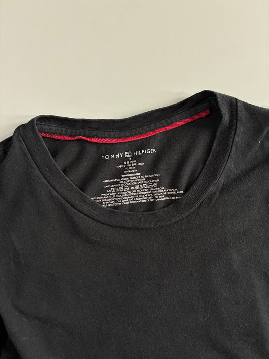 Tommy Hilfiger Small Flag Logo Longsleeve Tee Black (L)