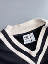 Adidas | Black White Stripe V-Neck Sweatshirt | L-24,C-58 Oversized