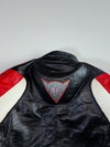 Dainese Red & Black Genuine Leather 2-Piece Motorcycle Racing Suit (PADDED) w/ Back hump (Jacket size :M/L) (Biker Pant : W:38|L:38)